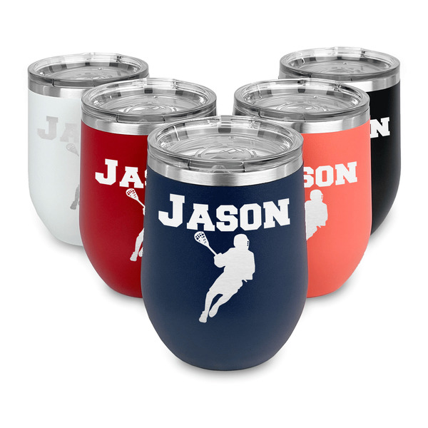 Lacrosse Steel Wine Tumblers Multiple Colors