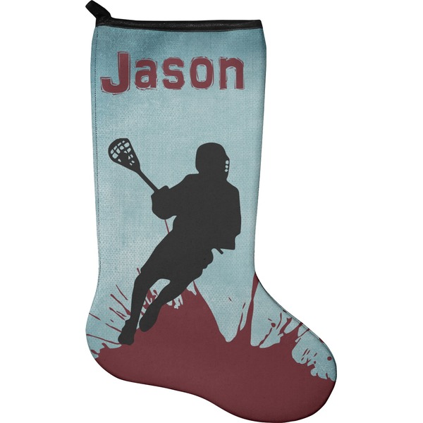 Custom Lacrosse Holiday Stocking - Neoprene (Personalized)