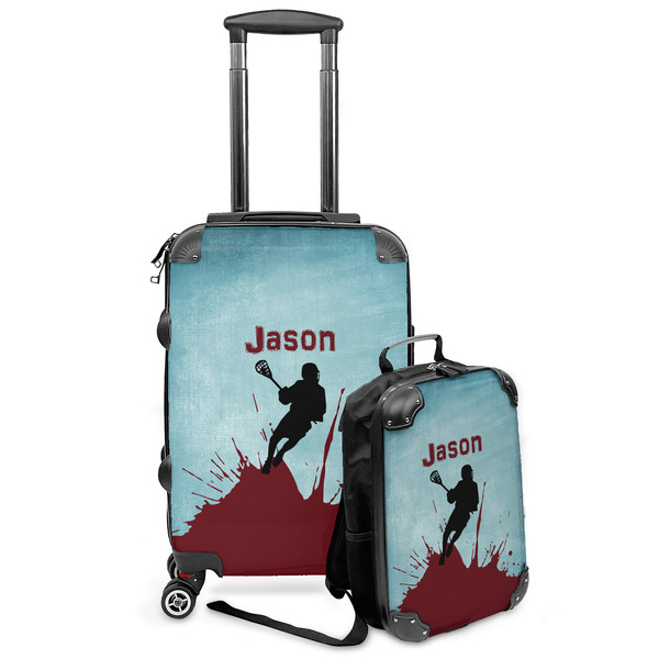 Custom Lacrosse Kids 2-Piece Luggage Set - Suitcase & Backpack (Personalized)