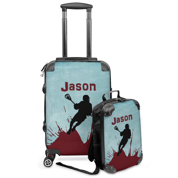 Custom Lacrosse Kids 2-Piece Luggage Set - Suitcase & Backpack (Personalized)