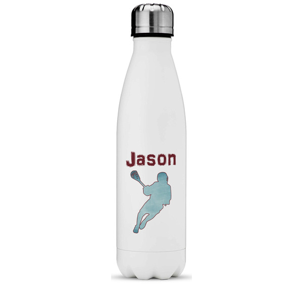 Custom Lacrosse Water Bottle - 17 oz. - Stainless Steel - Full Color Printing (Personalized)