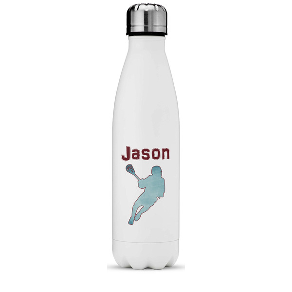 Custom Lacrosse Water Bottle - 17 oz. - Stainless Steel - Full Color Printing (Personalized)