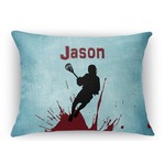 Lacrosse Rectangular Throw Pillow Case (Personalized)