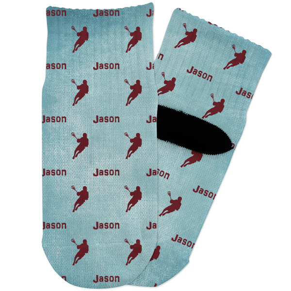 Custom Lacrosse Toddler Ankle Socks (Personalized)