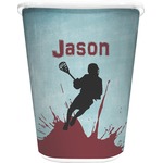 Lacrosse Waste Basket - Single Sided (White) (Personalized)