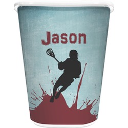 Lacrosse Waste Basket - Double Sided (White) (Personalized)