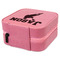 Lacrosse Travel Jewelry Boxes - Leather - Pink - View from Rear