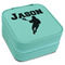 Lacrosse Travel Jewelry Boxes - Leatherette - Teal - Angled View