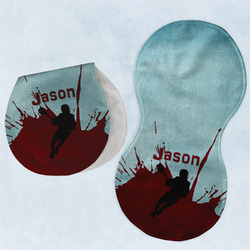 Lacrosse Burp Pads - Velour - Set of 2 w/ Name or Text
