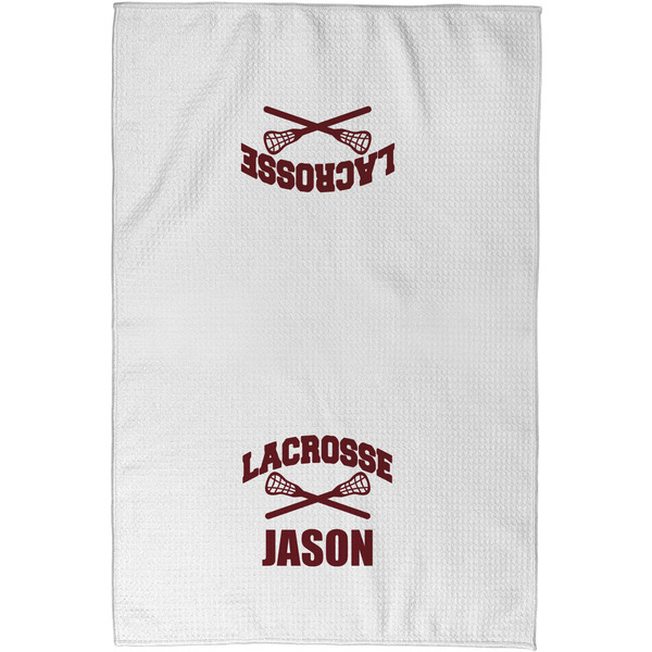 Lacrosse Waffle Towel - Partial Print - Approval Image