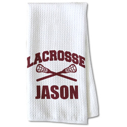 Lacrosse Kitchen Towel - Waffle Weave - Partial Print (Personalized)