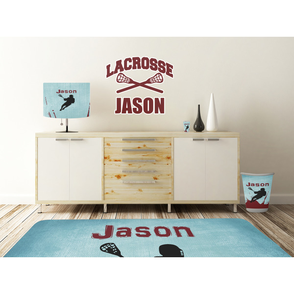Lacrosse Wall Graphic Decal Wooden Desk