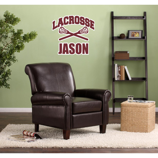 Lacrosse Wall Graphic on Living Room Wall