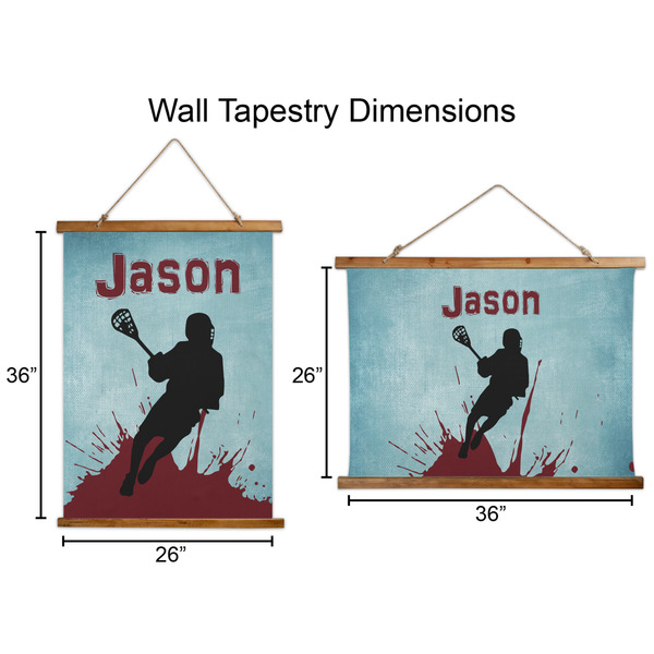 Lacrosse Wall Hanging Tapestries - Parent/Sizing