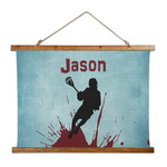 Lacrosse Wall Hanging Tapestry - Wide (Personalized)