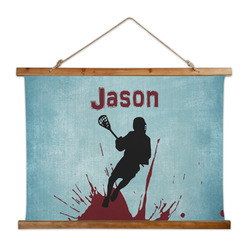 Lacrosse Wall Hanging Tapestry - Wide (Personalized)