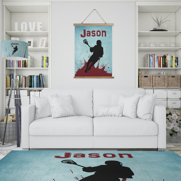 Lacrosse Wall Hanging Tapestry - Portrait - IN CONTEXT
