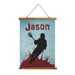 Lacrosse Wall Hanging Tapestry - Tall (Personalized)