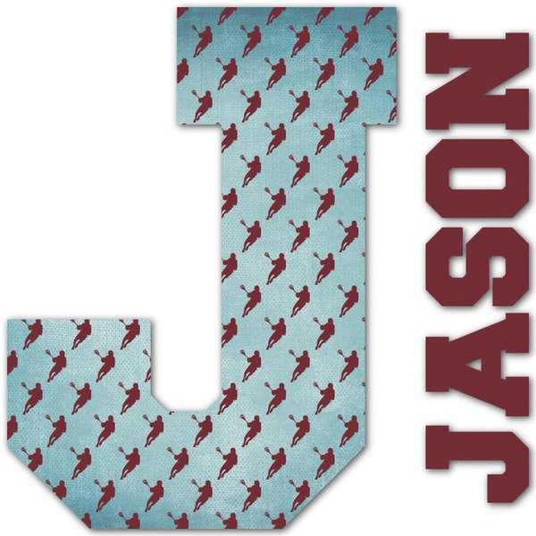 Custom Lacrosse Name & Initial Decal - Custom Sized (Personalized)