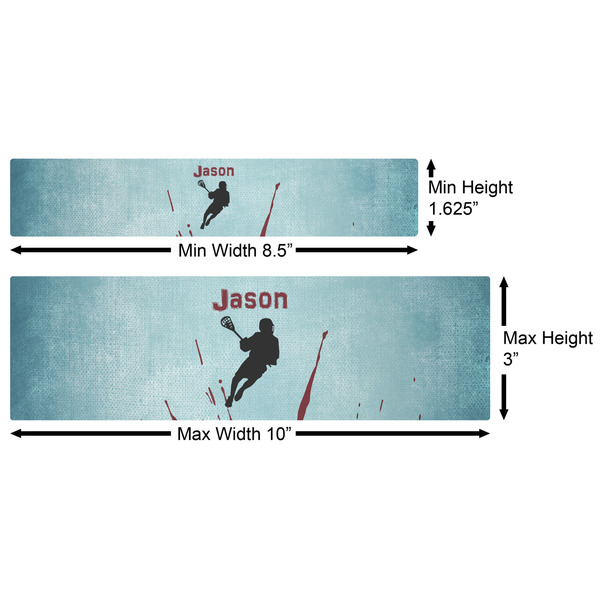 Lacrosse Water Bottle Labels w/ Dimensions