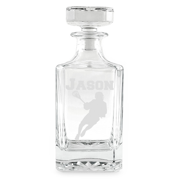 Custom Lacrosse Whiskey Decanter - 26 oz Square (Personalized)