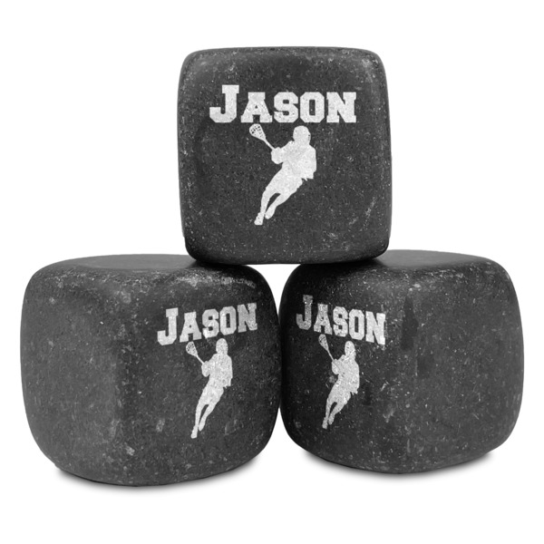 Custom Lacrosse Whiskey Stone Set - Set of 3 (Personalized)