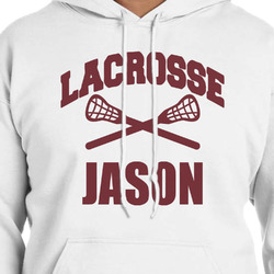 Lacrosse Hoodie - White - Large (Personalized)