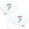 Lacrosse White Plastic 7" Stir Stick - Double Sided - Oval - Front & Back