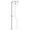 Lacrosse White Plastic 7" Stir Stick - Oval - Dimensions
