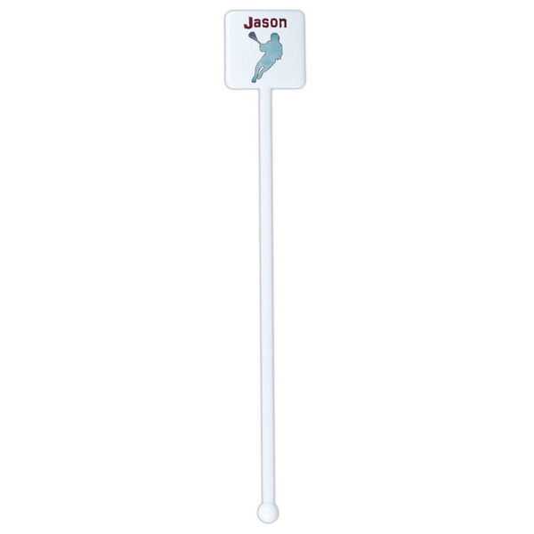 Lacrosse White Plastic Stir Stick - Single Sided - Square - Single Stick