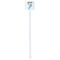 Lacrosse White Plastic Stir Stick - Single Sided - Square - Single Stick