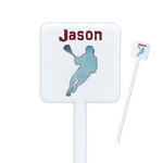 Lacrosse Square Plastic Stir Sticks (Personalized)
