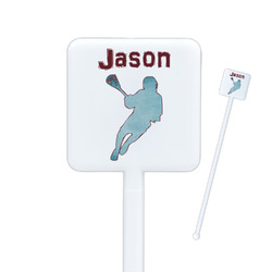 Lacrosse Square Plastic Stir Sticks (Personalized)