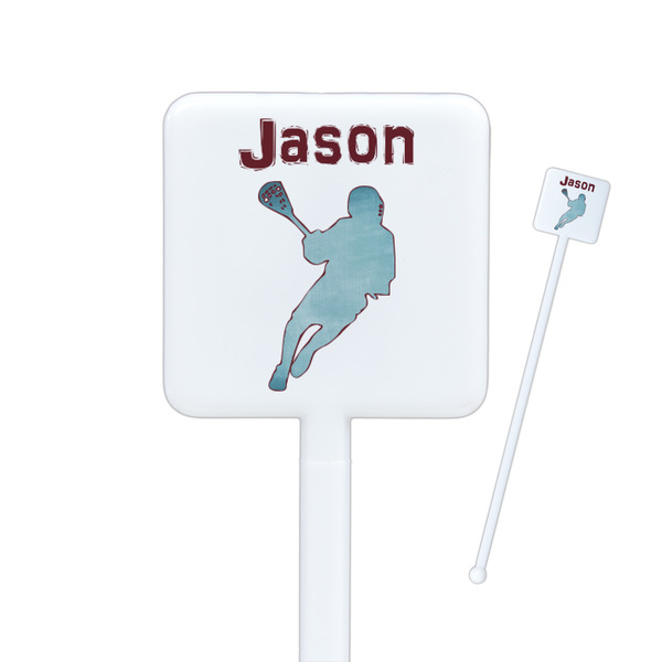 Custom Lacrosse Square Plastic Stir Sticks (Personalized)