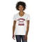 Lacrosse White V-Neck T-Shirt on Model - Front