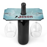 Lacrosse Wine Bottle & Glass Holder (Personalized)