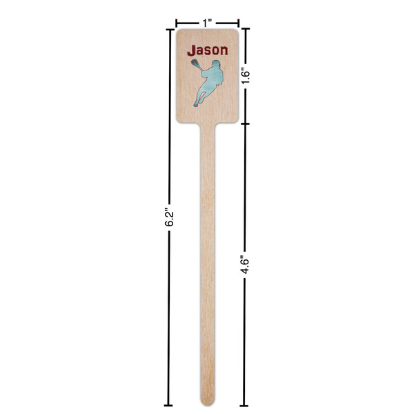 Lacrosse Wooden 6.25" Stir Stick - Rectangular - Dimensions