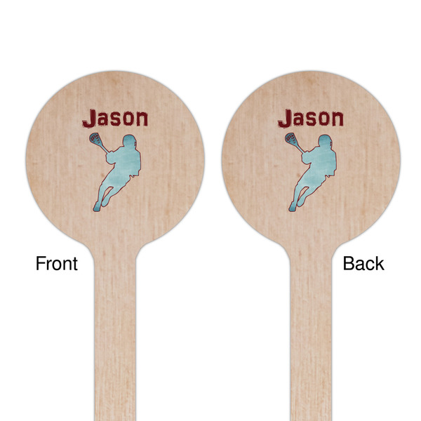 Lacrosse Wooden 7.5" Stir Stick - Round - Double Sided - Front & Back