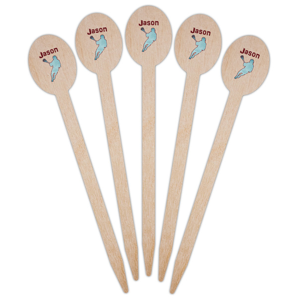 Lacrosse Wooden Food Pick - Oval - Fan View