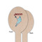 Lacrosse Wooden Food Pick - Oval - Single Sided - Front & Back