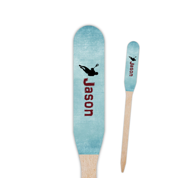 Custom Lacrosse Paddle Wooden Food Picks - Double Sided (Personalized)