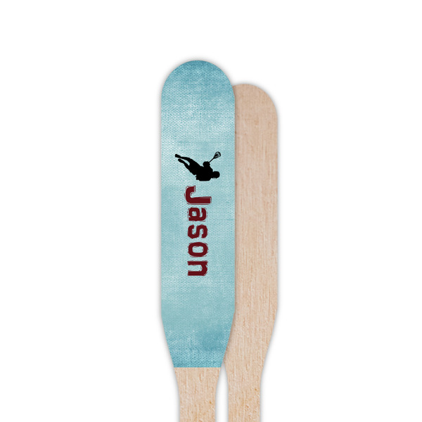 Lacrosse Wooden Food Pick - Paddle - Single Sided - Front & Back