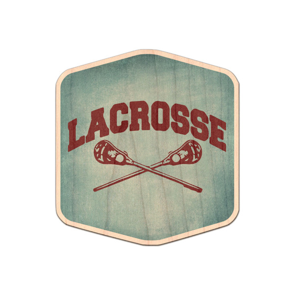 Custom Lacrosse Genuine Maple or Cherry Wood Sticker