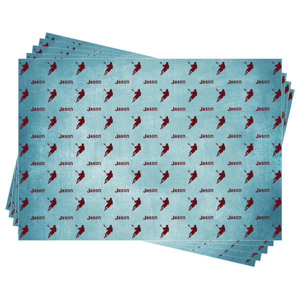 Lacrosse Wrapping Paper - Front & Back - Sheets Approval