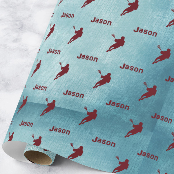 Custom Lacrosse Wrapping Paper Roll - Large (Personalized)