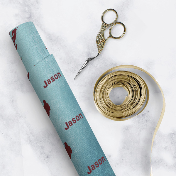 Lacrosse Wrapping Paper Roll - Matte - In Context