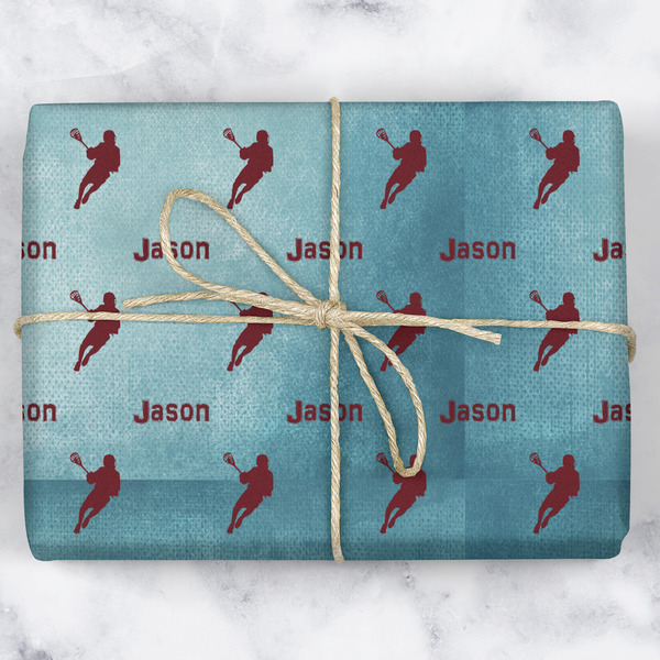 Lacrosse Wrapping Paper Roll - Matte - Wrapped Box