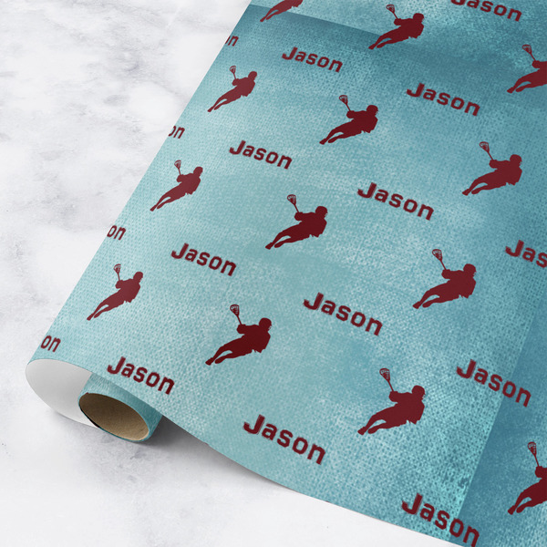 Custom Lacrosse Wrapping Paper Roll - Medium (Personalized)