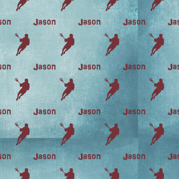 Lacrosse Wrapping Paper Square