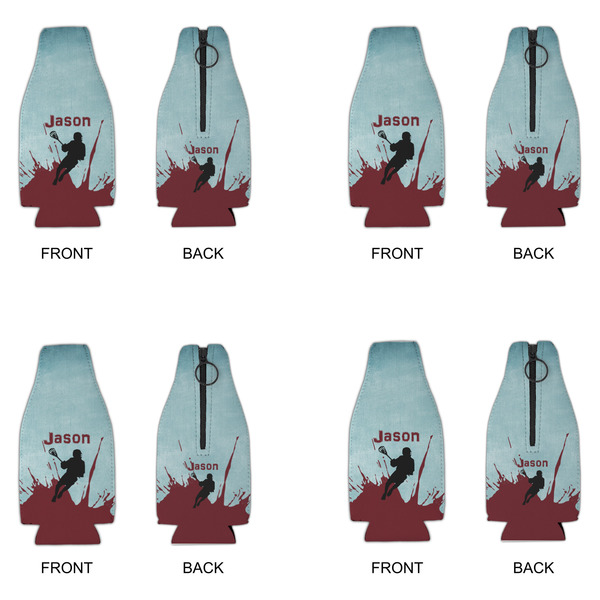 Lacrosse Zipper Bottle Cooler - Set of 4 - APPROVAL